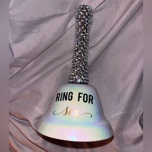 Iridescent Bell with Rhinestone Handle